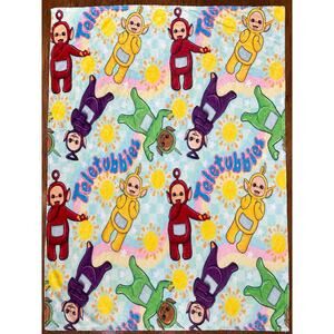 Teletubbies Retro 90s Cartoon Fleece Blanket Throw Nursery Toddler Collectible